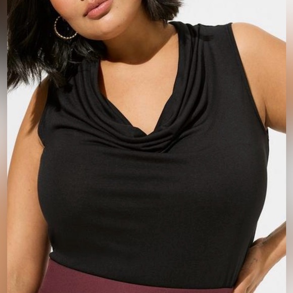 Torrid Studio Tissue Jersey Drape Neck Tank - Picture 2 of 4